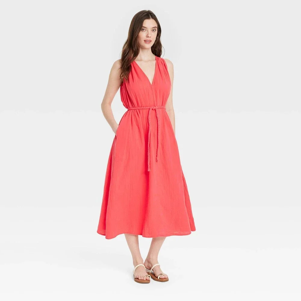 gauzy midi dress By Anthropologie Long-Sleeve Gauzy Midi Dress